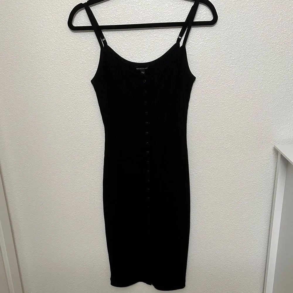 Guess Black Spaghetti Strap Dress